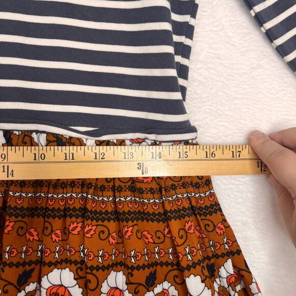 Matilda Jane Winsome Mixed Print Floral Striped Dress size S Whimsy Twee Boho - Picture 6 of 12